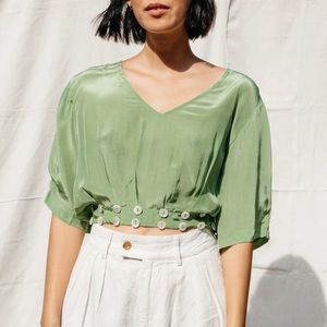 Nikki Chasin Ode top Grasshopper